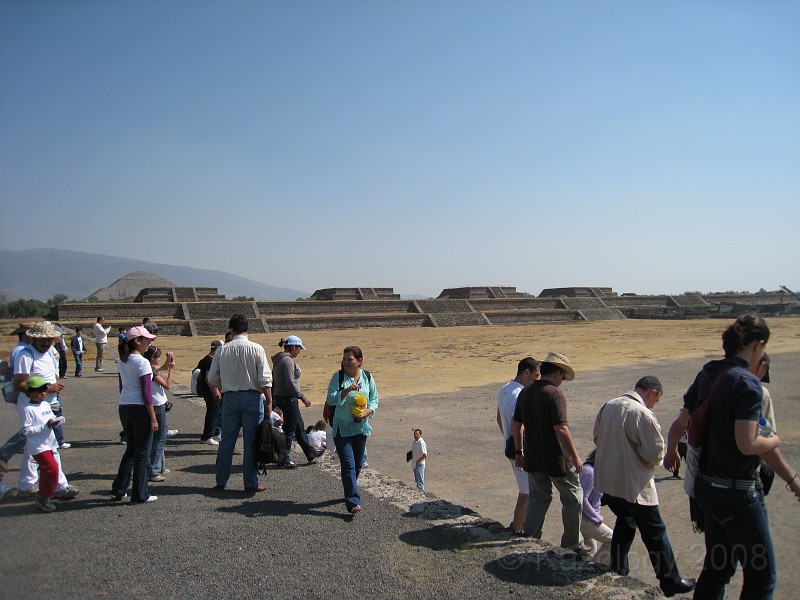 Mexico Pyramids - Mexico City 2009 0070.jpg - A trip to the Teotihuacan area of Mexico to visit the pyramids. A vast complex and a great climb to the top. This was followed by lunch in a cave, then a visit to the historical center of Mexico City. March 2009.